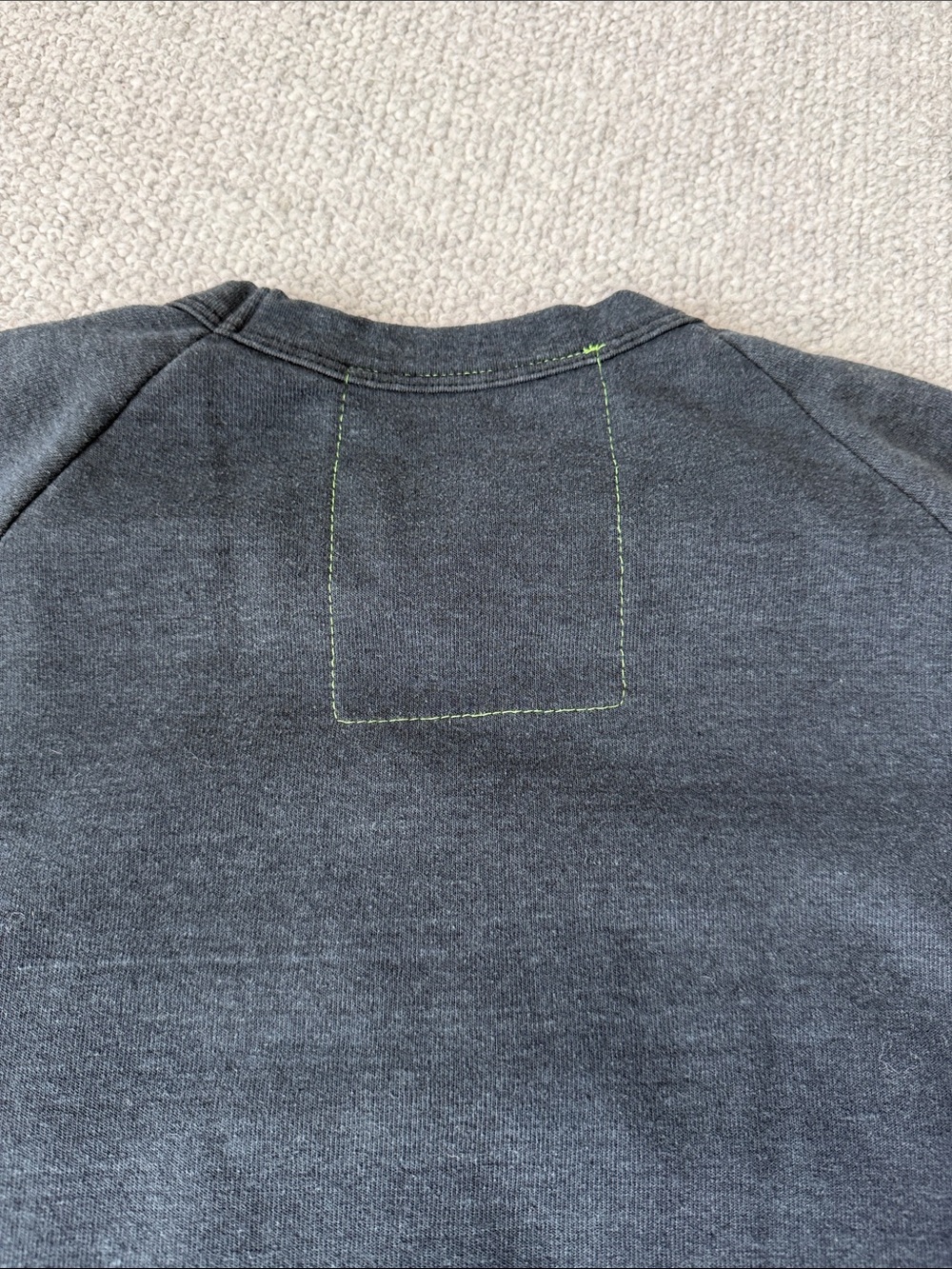 Aviator Nation Charcoal Lightning Bolt Neon Stripe Crew Sweatshirt size XS - Picture 10 of 10